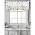 thumbnail image 4 of Valance Curtains for Kitchen Windows Retro Garden Flowers PlantsRod Pocket Valance Farmhouse Watercolor FloralShort Window Curtain Topper for Bedroom Living Room Bathroom 54x18in,1&nbsp;Panel, 4 of 9