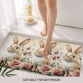 thumbnail image 3 of Easter Door Mat&nbsp;Indoor Outdoor Entrance, Non Slip Rug for Kitchen Bathroom Entryway Rug, Cute Bunny Flower Spring Rose Floral Vintage Washable Doormat Floor Mat for Office Home Decor 24x36 Inch, 3 of 8