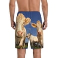 thumbnail image 3 of Easygdp Cows Cattles Men's Short Pajama Pants, Sleep Shorts, Household Pants, Casual Pants with Pockets - Medium, 3 of 9