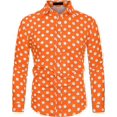 thumbnail image 1 of Camisa de hombre con lunares, camisas hawaianas de manga larga, camisa de moda para hombre y mujer, blusa con solapa, ropa para hombre, blusa cubana de un solo pecho, 1 of 6