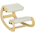 thumbnail image 1 of HOMCOM Ergonomic Kneeling Chair, Adjustable Kneeling Stool, Cream White, 1 of 10