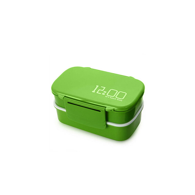 Plastic Lunch Box Food Container Sandwich Storage Box Double Layer Bento Box Set 