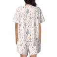 thumbnail image 6 of Daiia Rabbit Forest Pattern Womens Pajama Sets Short Sleeve Pajamas for Women Sets Soft Lounge Sets Casual Round Neck Sleepwear PJS-XX-Large, 6 of 7
