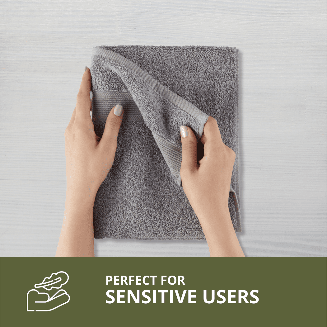HOME ESSENTIALS Set of 6 Turkish Hand Towels for Bathroom 100% Cotton, 600 GSM Soft Touch, Fluffy, Easy Dry, Luxurious, Comfortable, Sustainable Turkish Towel 16"x30" Grey