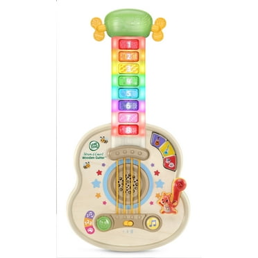 LeapFrog Strum & Count Wooden Guitar Plastic, FSC-Certified Wood Baby and Toddler Toys