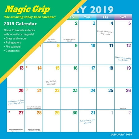2019 Rainbow Magic Grip Wall Calendar, by Calendar