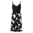 thumbnail image 6 of Women's Sleeveless Spaghetti Straps Summer Midi Cami Dress Casual Beach Dresses Floral Party Backless Sundress, 6 of 7