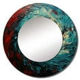 thumbnail image 2 of Designart "Majestic Motion Spiral In Red And Blue" Abstract Spirals Rund Mirror For Wall Decor - Large Red Round Print Mirror - Round Modern Mirror - Wall Mounted Round Large Mirror - 29" x 29", 2 of 6