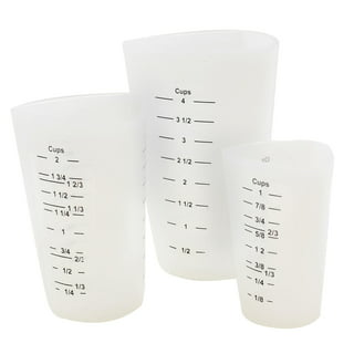 TableCraft HSMC3 3-Piece Stacking Silicone Measure Cup Set
