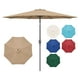 thumbnail image 1 of Sombrilla de patio Simple Deluxe de 2,7 m para exteriores con inclinación y manivela, color canela, 1 of 8