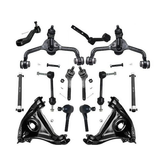 Front Control Arm Ball Joint Tie Rod and Sway Bar Link Kit - Compatible with 1995 - 1997 Mercury Grand Marquis 1996