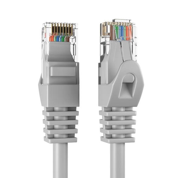 Cat5e Ethernet Patch Cable 25FT, 350Mhz Cat5 Network Internet Wire, For Modem, Router, PC, Laptop, TVs, Printer Cord, Consoles for Home and Office, Gray, Cables Direct Online