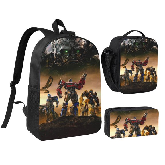 Three piece backpack set young backpack combination backpack lunch bag pencil case