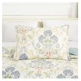 thumbnail image 3 of Alyssa 3-Piece Floral Medallion Garden Quilt Set King - Multicolor Blue Green Red Yellow White Printed Microfiber Lightweight Bedspread Set for All Season, 3 of 9