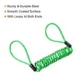 thumbnail image 3 of Uxcell Security Steel Cable 3.5mm x 1.2m/3.94ft Coated Spring Luggage Lock Wire Rope with Double Loop Green 3 Pack, 3 of 5