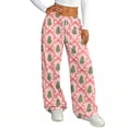 thumbnail image 4 of Fabrcox Womens Wide Leg Pants Bow Graphic Baggy Women’s Lounge Pants Loose Spring Summer Valentine Trouser Pants with Pockets, 4 of 5