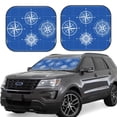 thumbnail image 1 of Fotbe Compass Juego de 2 Piezas de Parasoles para Parabrisas | Bloqueador Solar para Auto | Accesorios Plegables para Protección Solar Interior-Small, 1 of 6