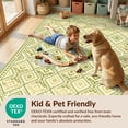 thumbnail image 4 of Design&I 2'x3' Washable Doormat Sage Cream Checkered Waffle Featuring Symmetrical Banded Bathroom for Entryway, Indoor, Ultra-Thin & Non-Slip Skid-Resistant, 4 of 7