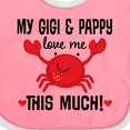 thumbnail image 4 of Inktastic Gigi and Pappy Love Me This Much Boys or Girls Baby Bib, 4 of 4