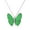 Green, variant on Womens Rainbow Abalone Shell Butterfly Dragonfly Firefly Pendant Necklace Silver Chain