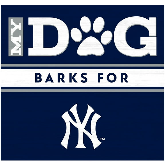 Imperial New York Yankees 10" x 10.5" Dog Barks Wood Wall Art