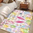 thumbnail image 5 of Happy Easter Area Rugs Collection 4'x6', Spring Bunny Colorful Eggs Flower Plaid Non Slip Indoor Rectangle Throw Runner Rug Floor Mat Carpet for Living Room Dining Table Bedroom Nursery, 5 of 9