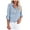 Blue, variant on Danhjin Women's Button Down Denim Shirt Collared Casual Long Sleeve Shirts Tops on Clearance