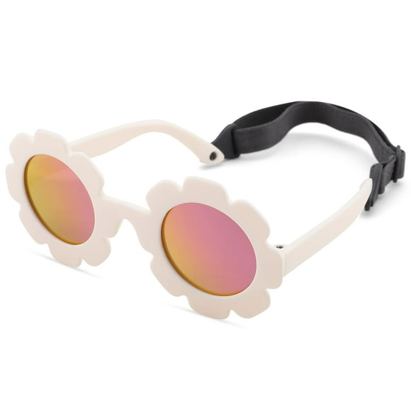Gafas de sol Bouryo flexibles polarizadas para bebés de 0 a 24 meses con correa