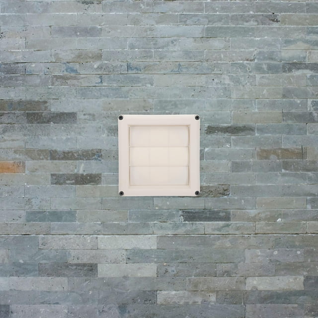 LRXIYODE White Plastic Dryer Vent Cover for Exterior Wall with Louvered Shutter Design for Home Ventilation