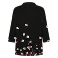 thumbnail image 4 of Jsaierl 3/4 Sleeve Tops for Women Summer V Neck Shirts Trendy Print Petite Blouses Classic Elegant Tunic Top S-2XL, 4 of 7