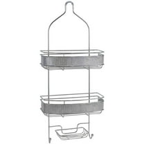 Bath Bliss Pave Diamond Design Metal Shower Caddy, Chrome