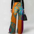 thumbnail image 4 of MVRLSH Women's Wide Leg Pants Comfy Elastic Waist Linen Cropped Lightweight Trousers Designed for Summer Vacation Styling Stretch Dress Casual Flowy Palazzo Pants Multicolor - L, 4 of 7