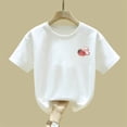thumbnail image 7 of Piuwrlz White Short Shirts Sleeve Teen Girls Graphic T-Shirts Crew Neck Pullover White Size 12-13 Years, 7 of 7