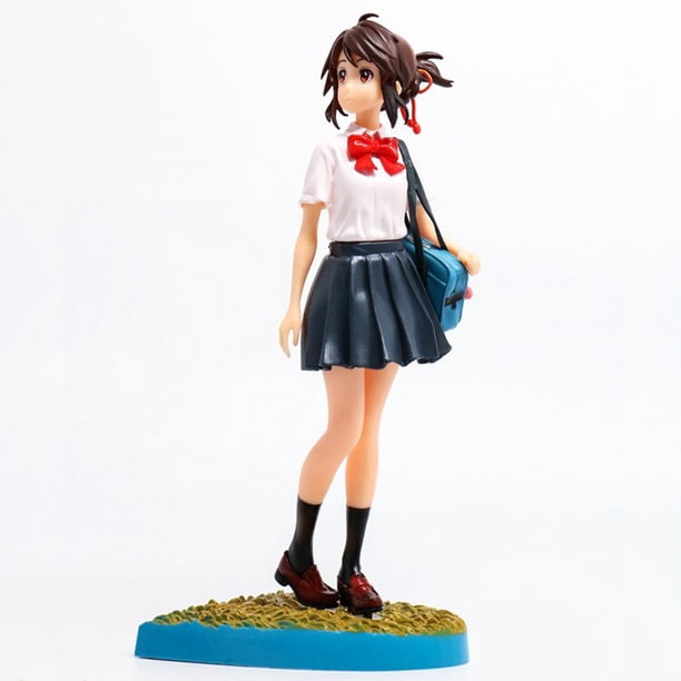 Figura de acción de Anime de tu nombre de 20CM, Tachibana Taki Miyamizu Mitsuha, modelo de colección de PVC #801 #802 Q, muñeco de juguete Gong Bohan LED
