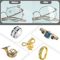 thumbnail image 4 of 20 paños de limpieza para joyas, paño para pulir plata, paño para pulir de doble cara, paño para limpiar joyas, para joyas de perlas, oro, plata y platino (gris-8 x 8 cm), 4 of 7