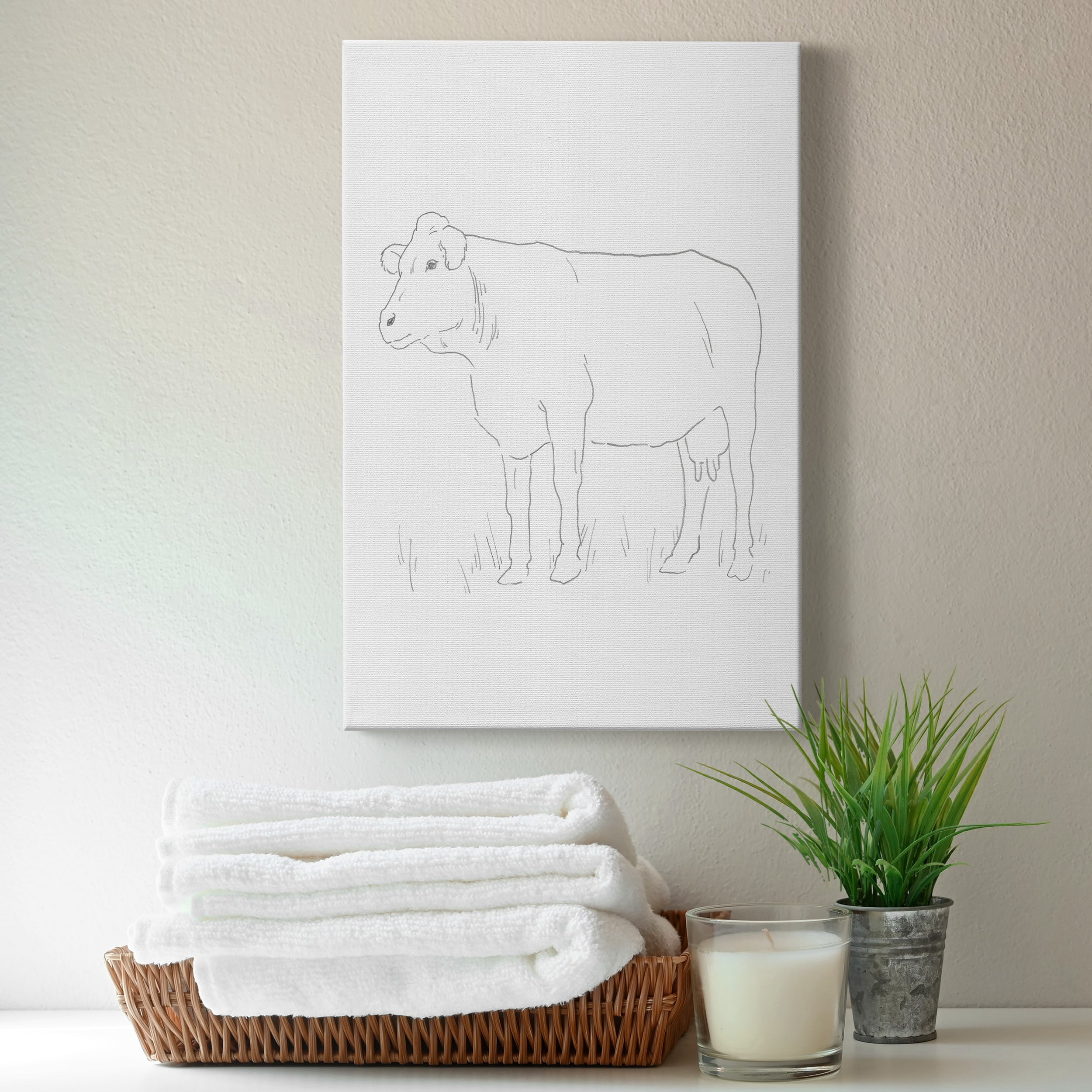 Limousin Cattle IV Premium Gallery Wrapped Canvas - Ready to Hang