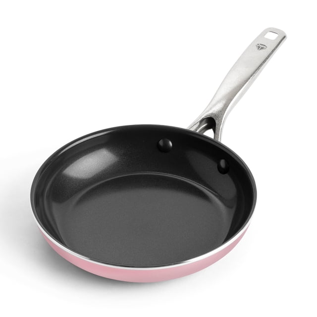 Sartén antiadherente Blue Diamond de 20 cm, olla de cerámica libre de PFAS y PTFE con infusión de diamante, apta para lavavajillas y horno, mango que se mantiene frío, resistente y no tóxica, apta par