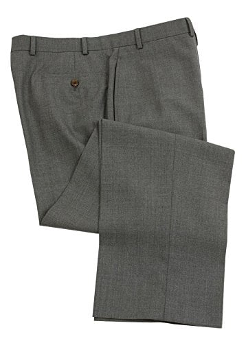 Ralph Lauren - Ralph Lauren Men's Flat Front Solid Medium Gray Wool ...