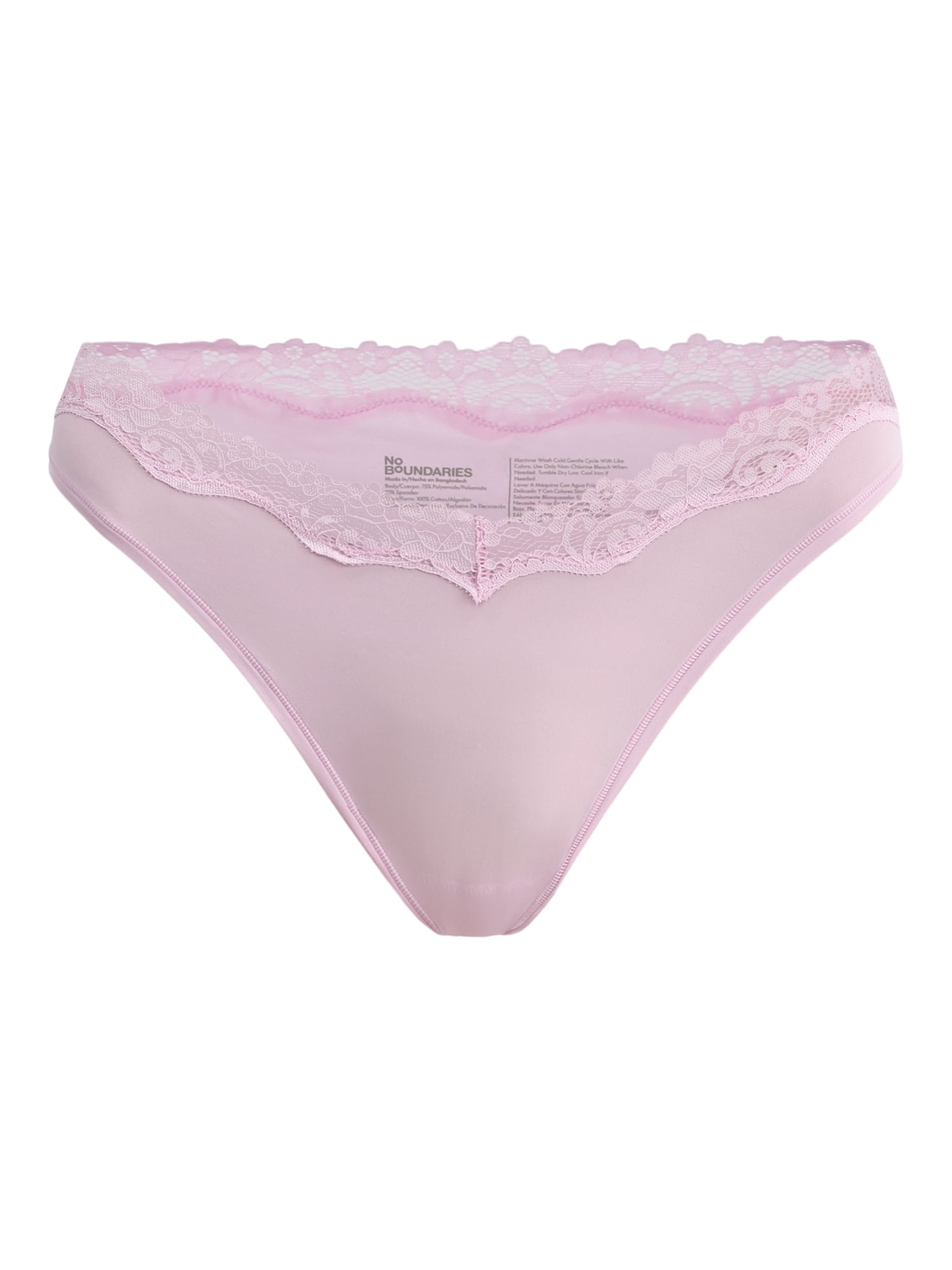 No Boundaries Women's Fit Stretch Lace Waist Cheeky Panty, Sizes XS to XXXL