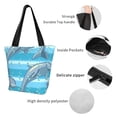 thumbnail image 6 of Fotbe Dolphin Pattern Beach Tote,Shoulder Handbag,Spacious Tote Bag,Lightweight Travel Bag,Versatile Shopping Bag, 6 of 9