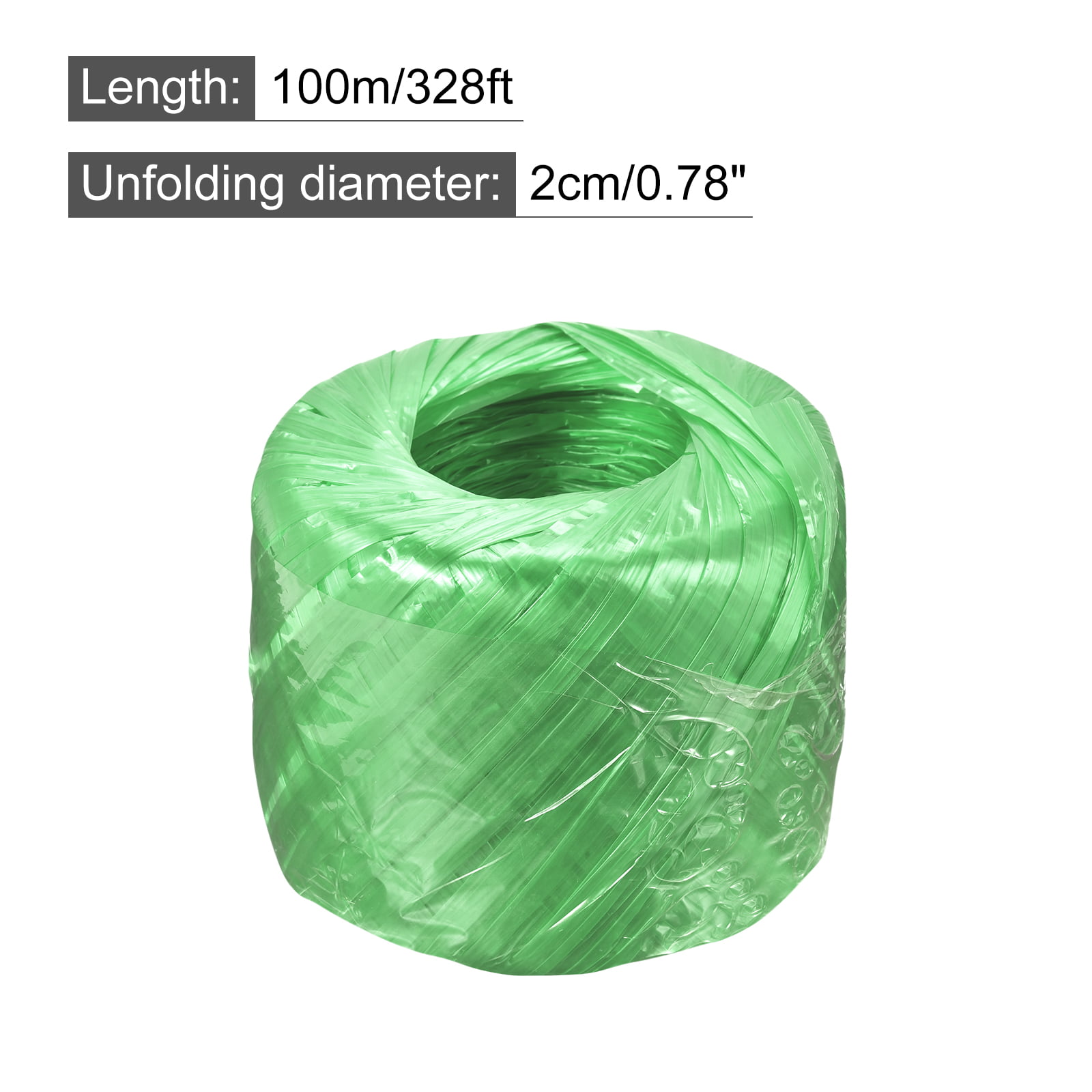 Uxcell Polyester Nylon Plastic Rope Twine Bundled for Packing ,100m Green 1  pack 