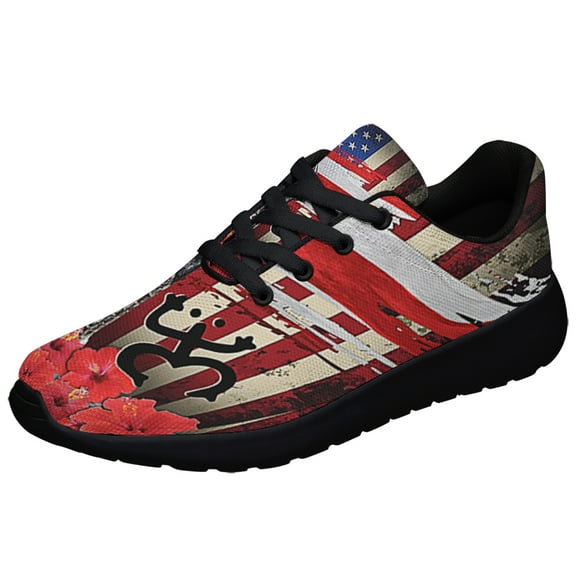 Puerto Rico American flag Shoes Sneakers Black Size 3.5