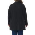 thumbnail image 4 of DARING DIVA Women's Plus Button V Neck Knit Cardigan with Pockets 3X Black, 4 of 6