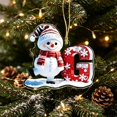thumbnail image 5 of Dongrens Snowman Christmas Ornaments, Cute Flat Christmas Tree Letter Decoration, G, 5 of 5