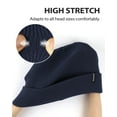 thumbnail image 5 of Zylioo Large Men's Skullies & Beanies,Knit Stocking Hats For Big Heads,Cuffed Skull Caps,Large Stretchy Warm Hat, 5 of 6