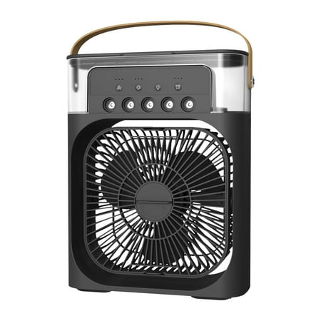 

STEADY Portable Air Conditioner Fan 5 In 1 900ml Air Cooling Fan Timed Air Cooling Fan With 7 Color Lights 5 Jets 3 Speeds For Sleep Room Office Fan Black