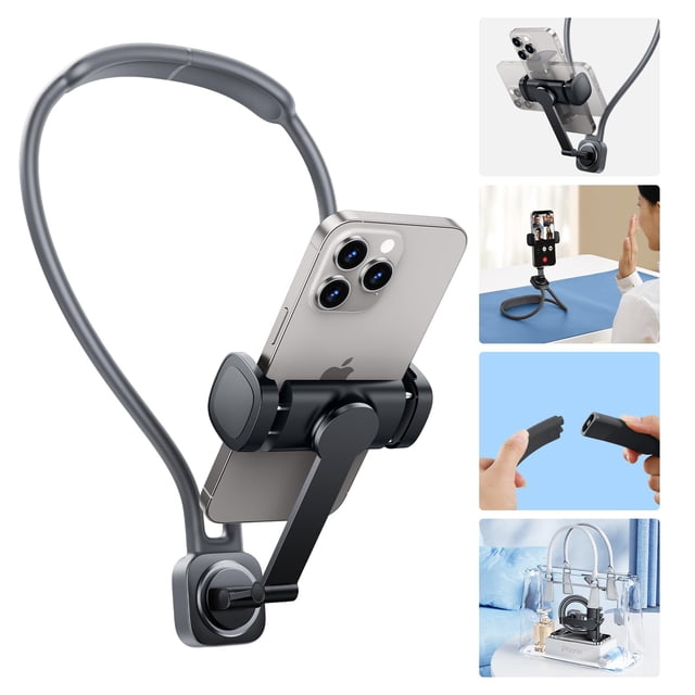 Soporte para teléfono HIYJEN con montaje en el cuello para grabar iPhone Samsung
