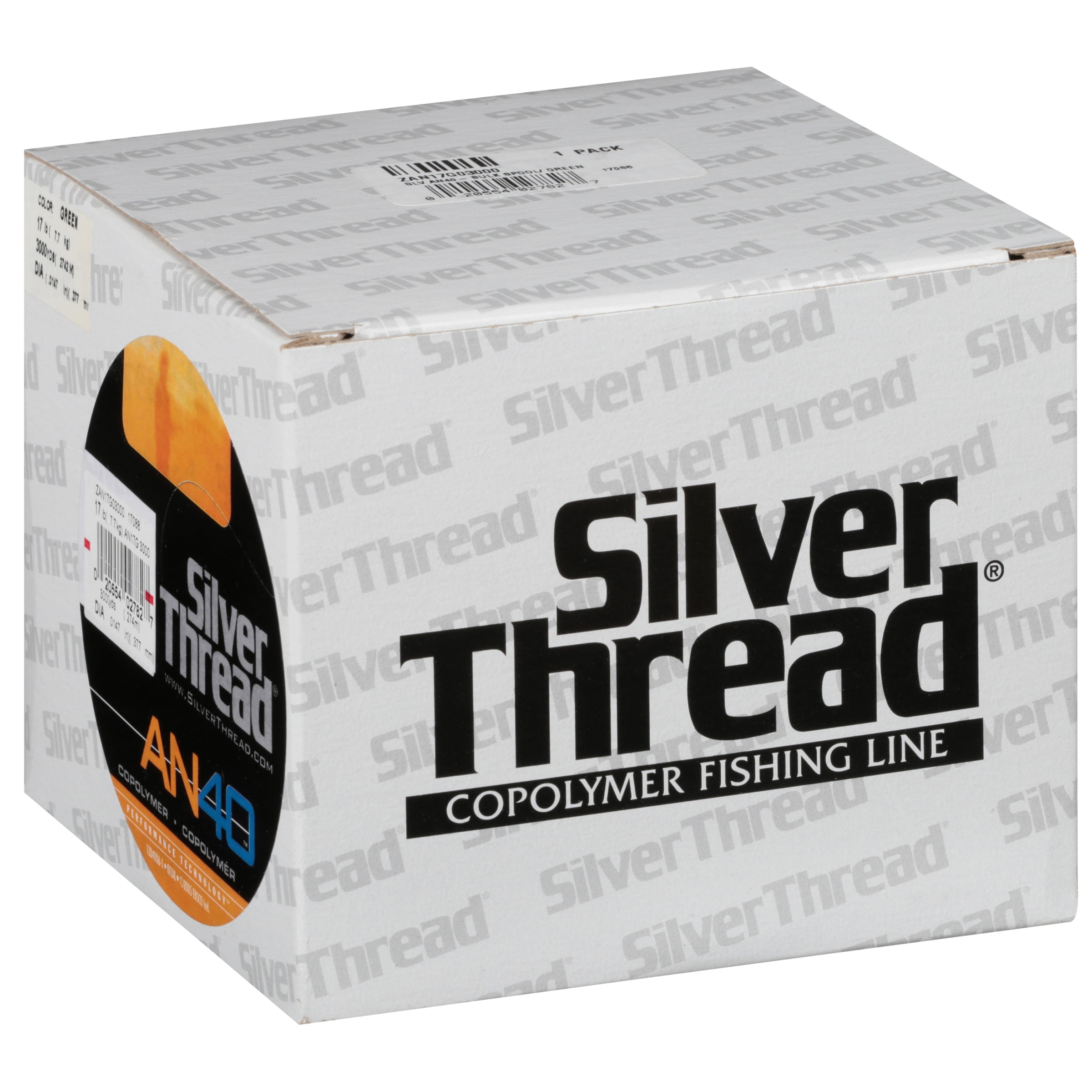 Silver Thread An40 BULK Copolymer Line 3000 Yards ZAN6S03000 Color - Silver  6 LB for sale online