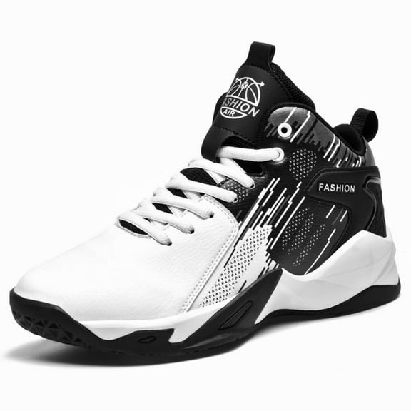 Bolognifi Men's High Top Basketball Sports Shoes Fashionable Anti Slip Basketball Boots