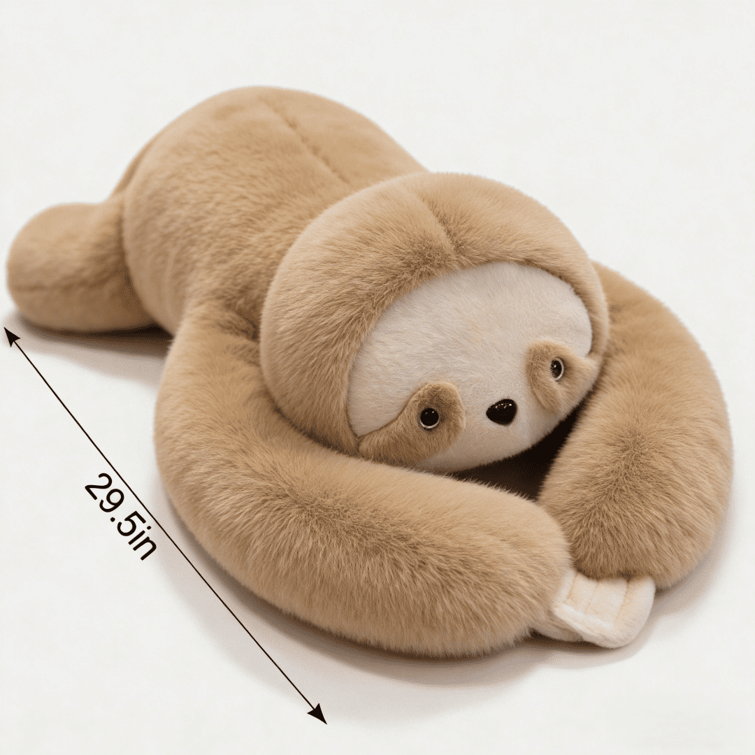 Long Arm Stuffed Animal Weighted Plush Pillow Soft Fluffy Raccoon Koala Sloth Decompression Pillow